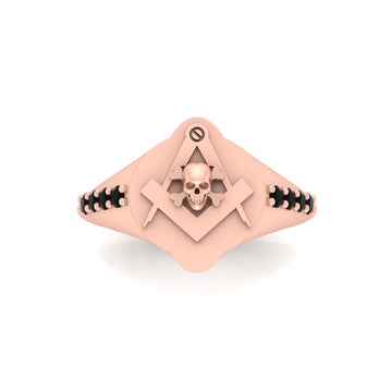 MASONIC SKULL ENGAGEMENT RING