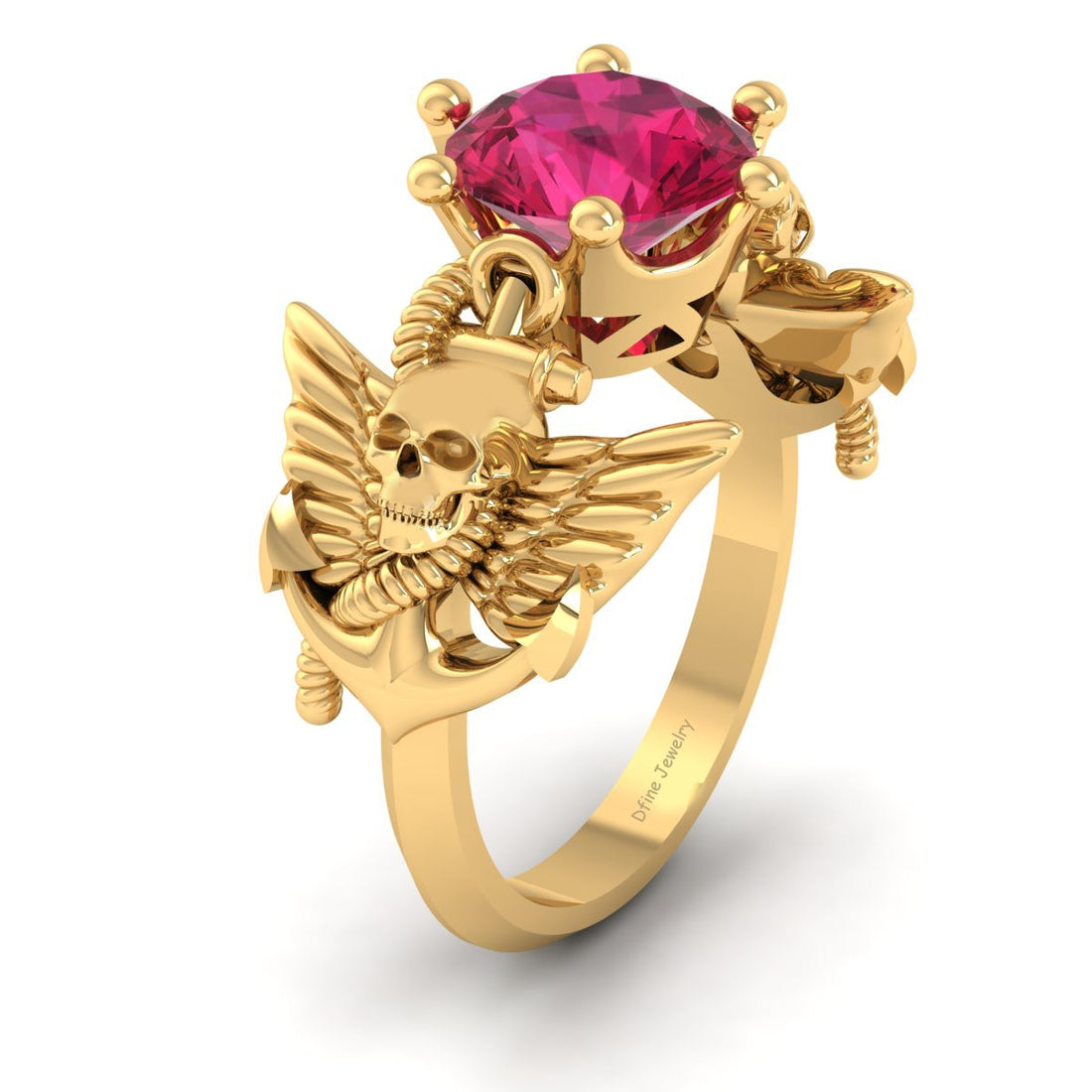 GOTHIC SKULL WEDDING RING