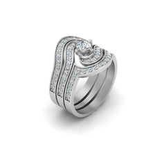 Diamond Wedding Rings For Women Rose Gold Engagement Ring Set