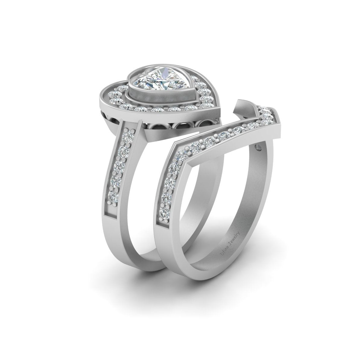DIAMOND HEART ENGAGEMENT RINGS