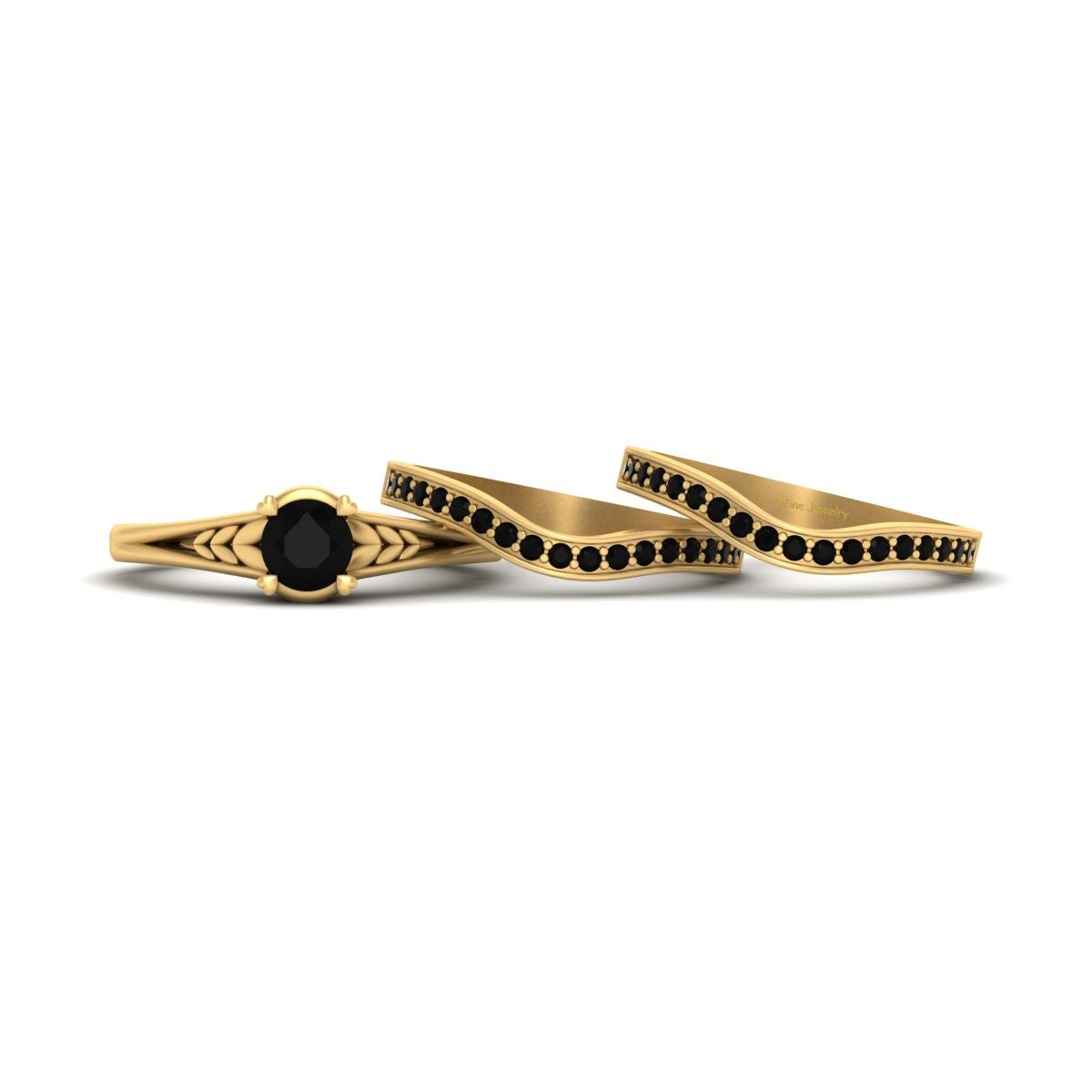 LEAF VINE WEDDING RINGS