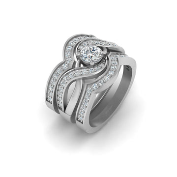 0.50CT MOISSANITE ENGAGEMENT RING SET