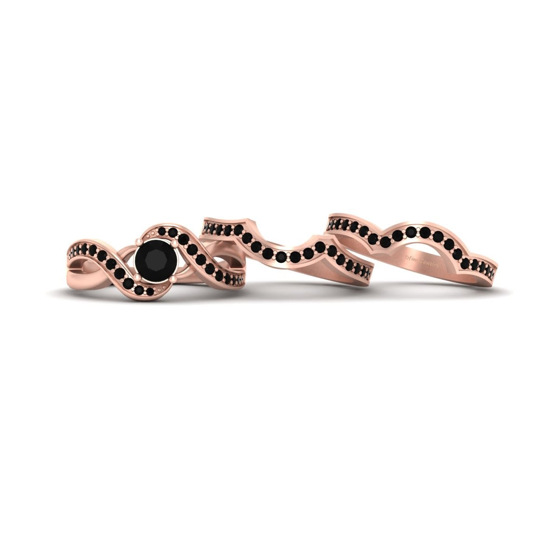 ENTWINED ENGAGEMENT RING SET