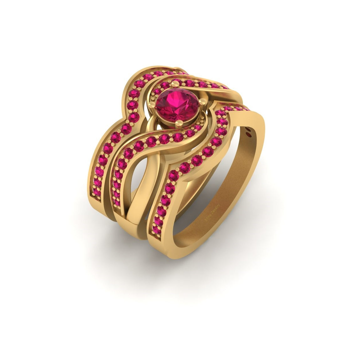 INTERTWINED WEDDING RING SET