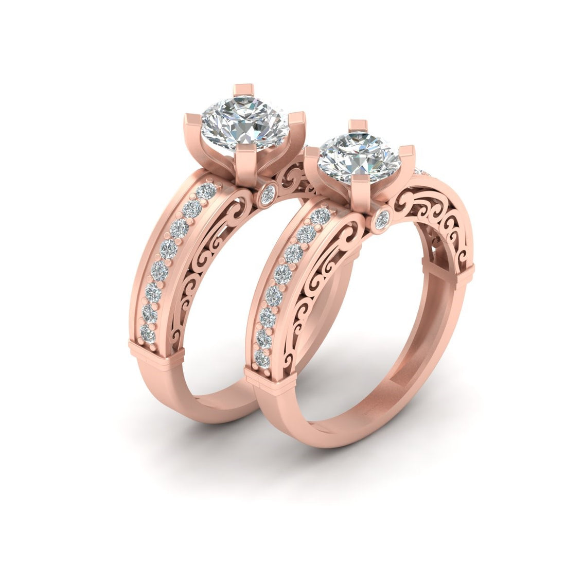 LESBIAN WEDDING RING SET