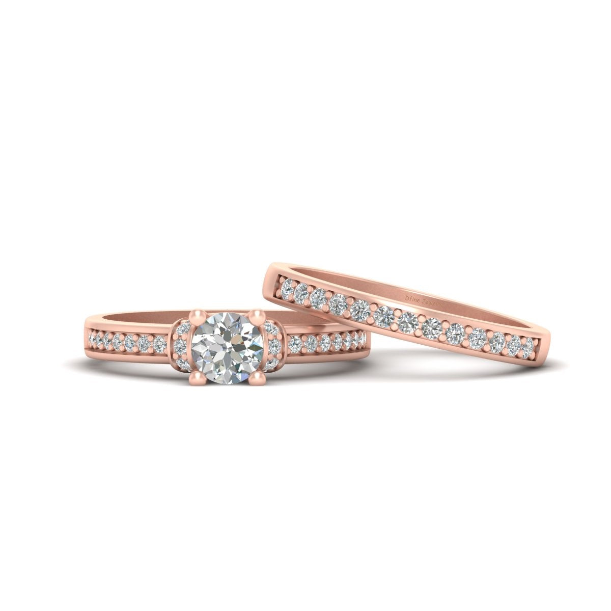 MOISSANITE ENGAGEMENT RING SET