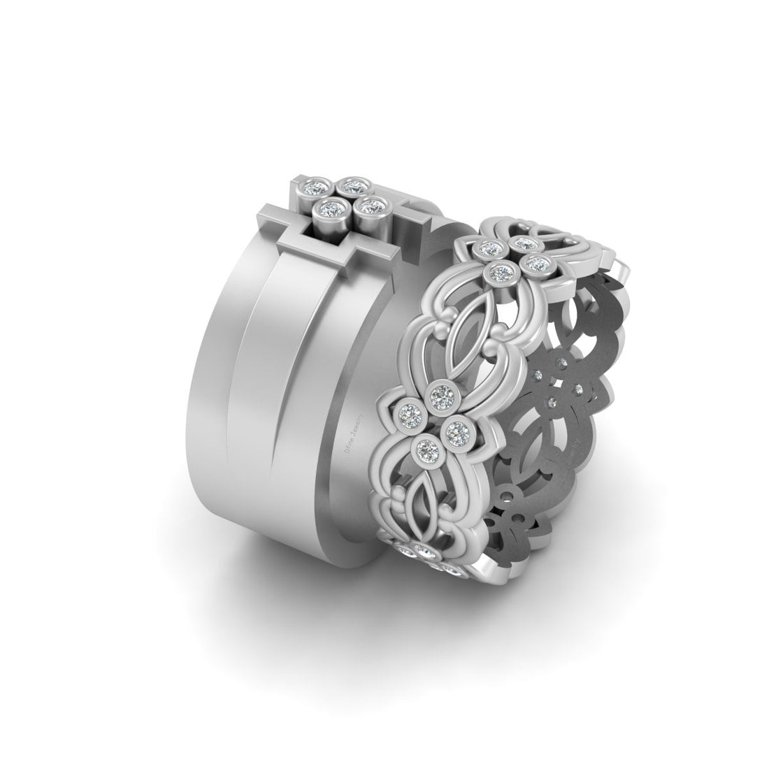 MATCHING CELTIC WEDDING BAND SET
