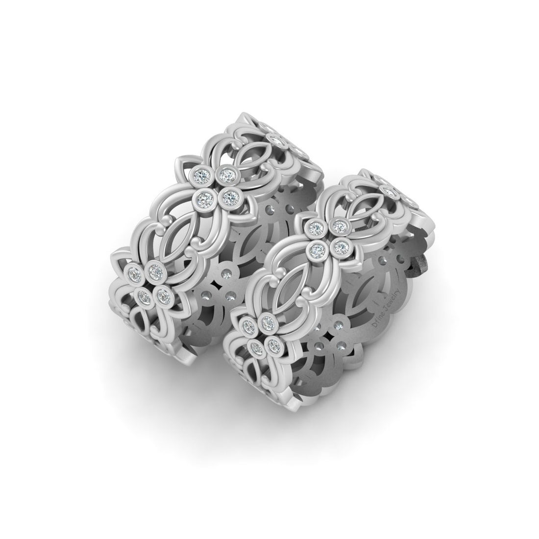 CELTIC LESBIAN WEDDING BAND SET