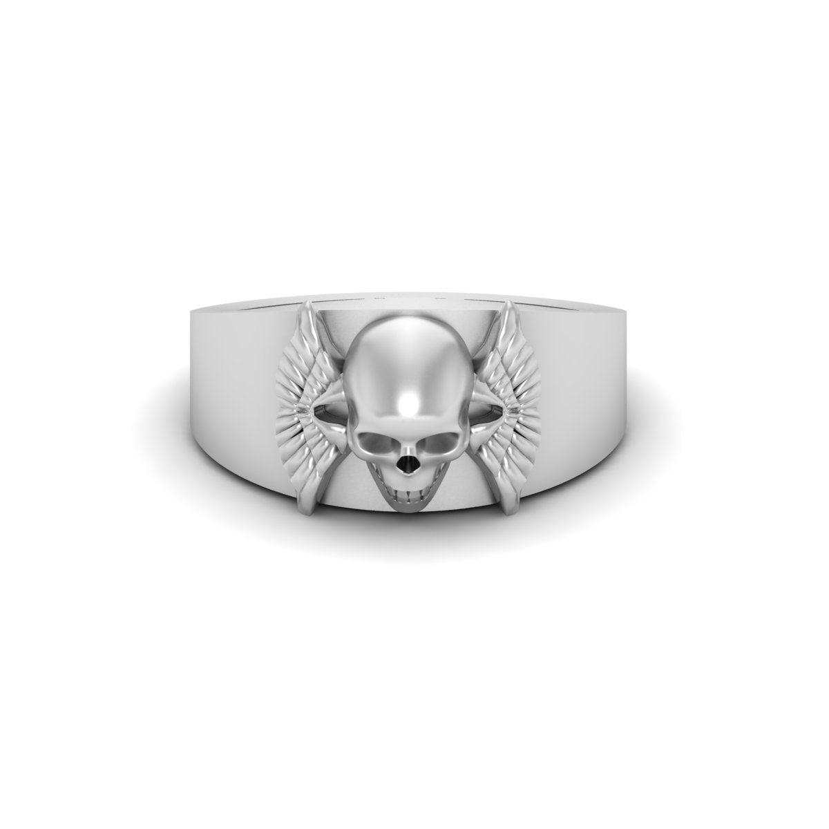 Wings and Skull Wedding Ring