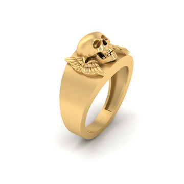 Wings and Skull Wedding Ring