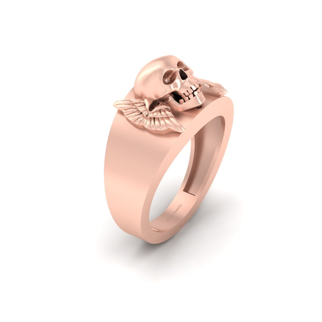 Wings and Skull Wedding Ring