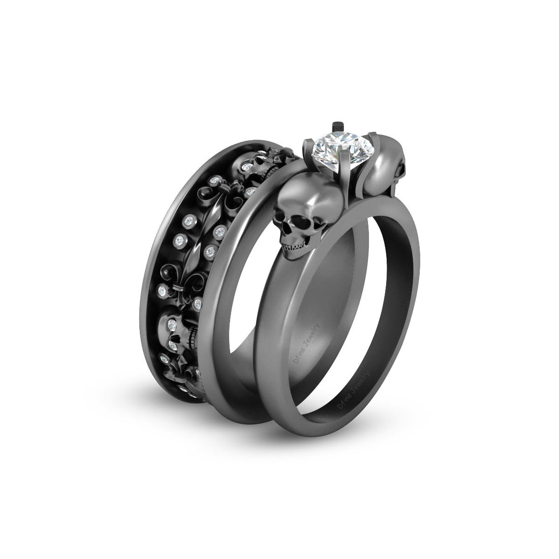 DIAMOND SKULL ENGAGEMENT RINGS