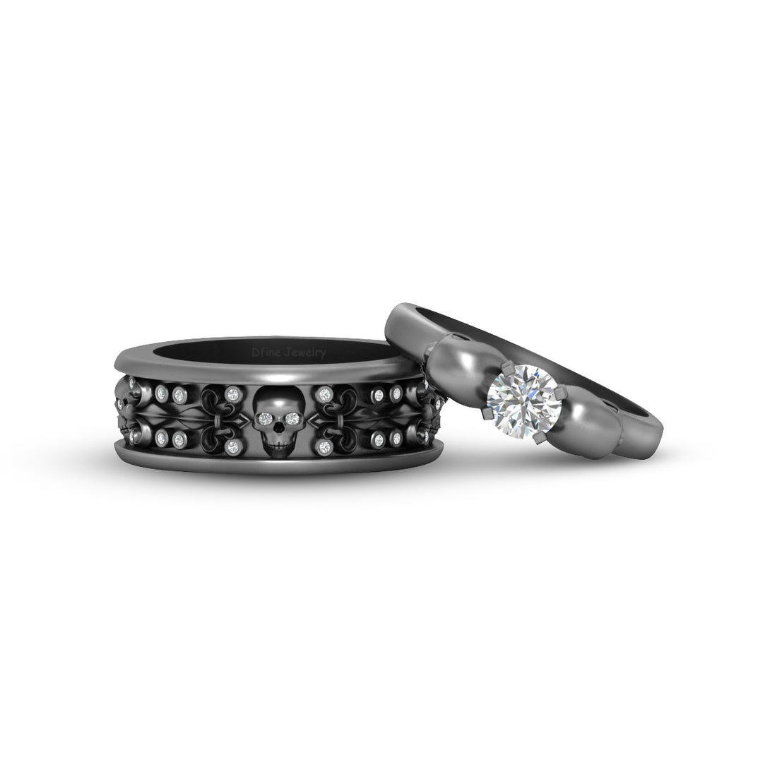 DIAMOND SKULL ENGAGEMENT RINGS