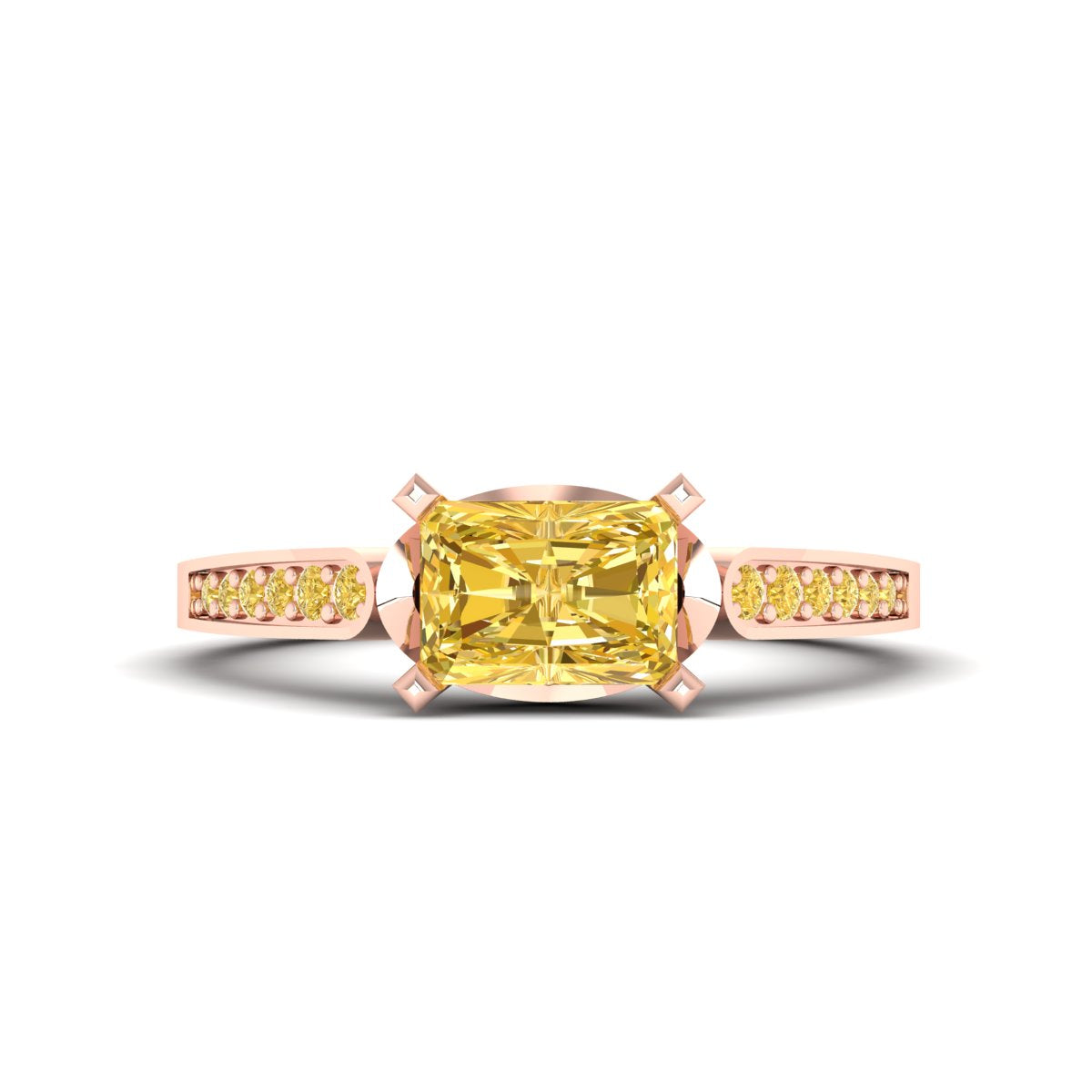 YELLOW CZ ENGAGEMENT RING