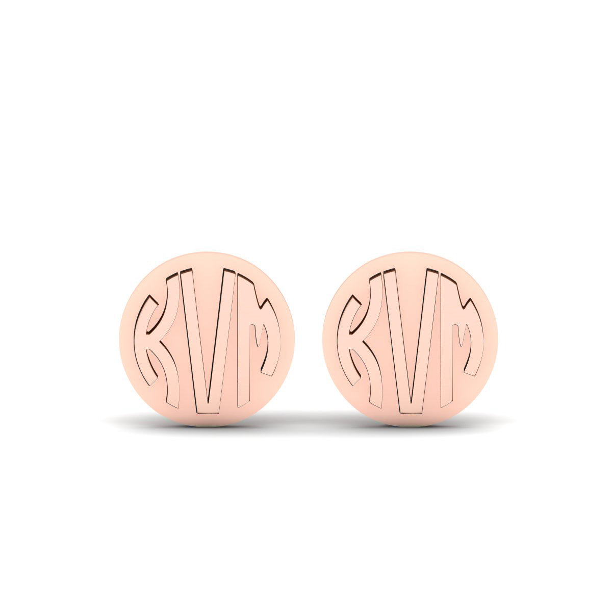 SILVER MONOGRAM CUFFLINKS