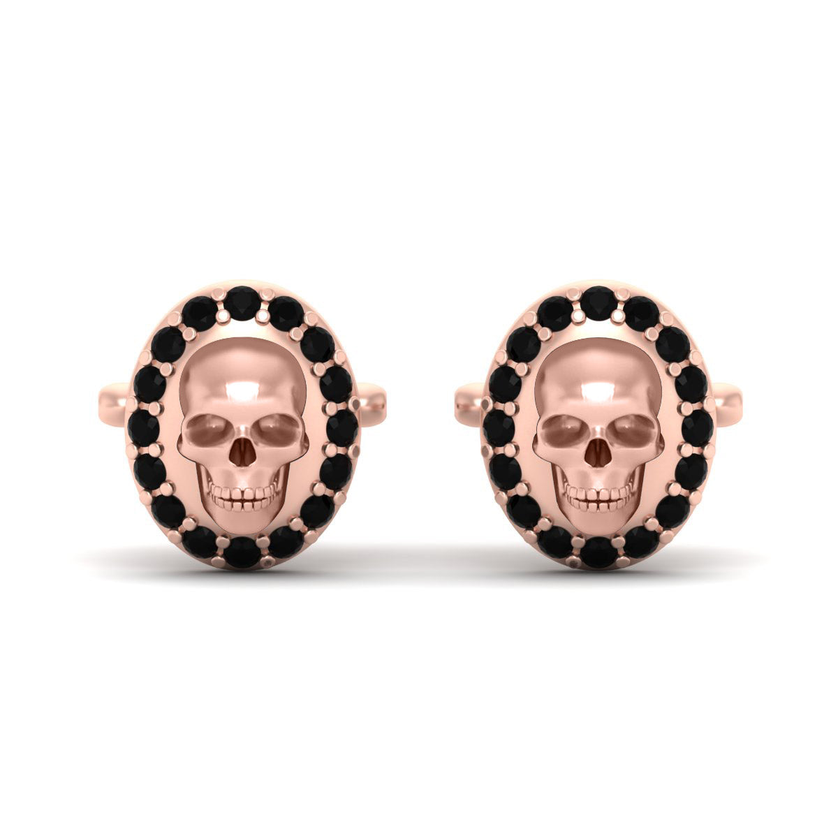 0.32TCW ONYX SKULL CUFFLINKS