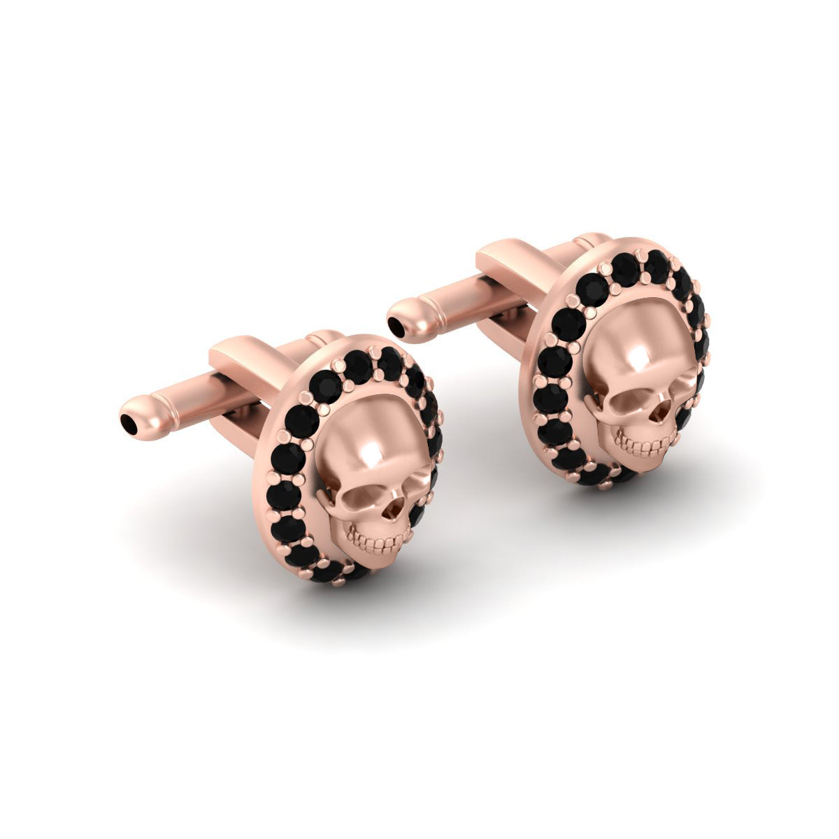 SOLID SILVER SKULL CUFFLINKS