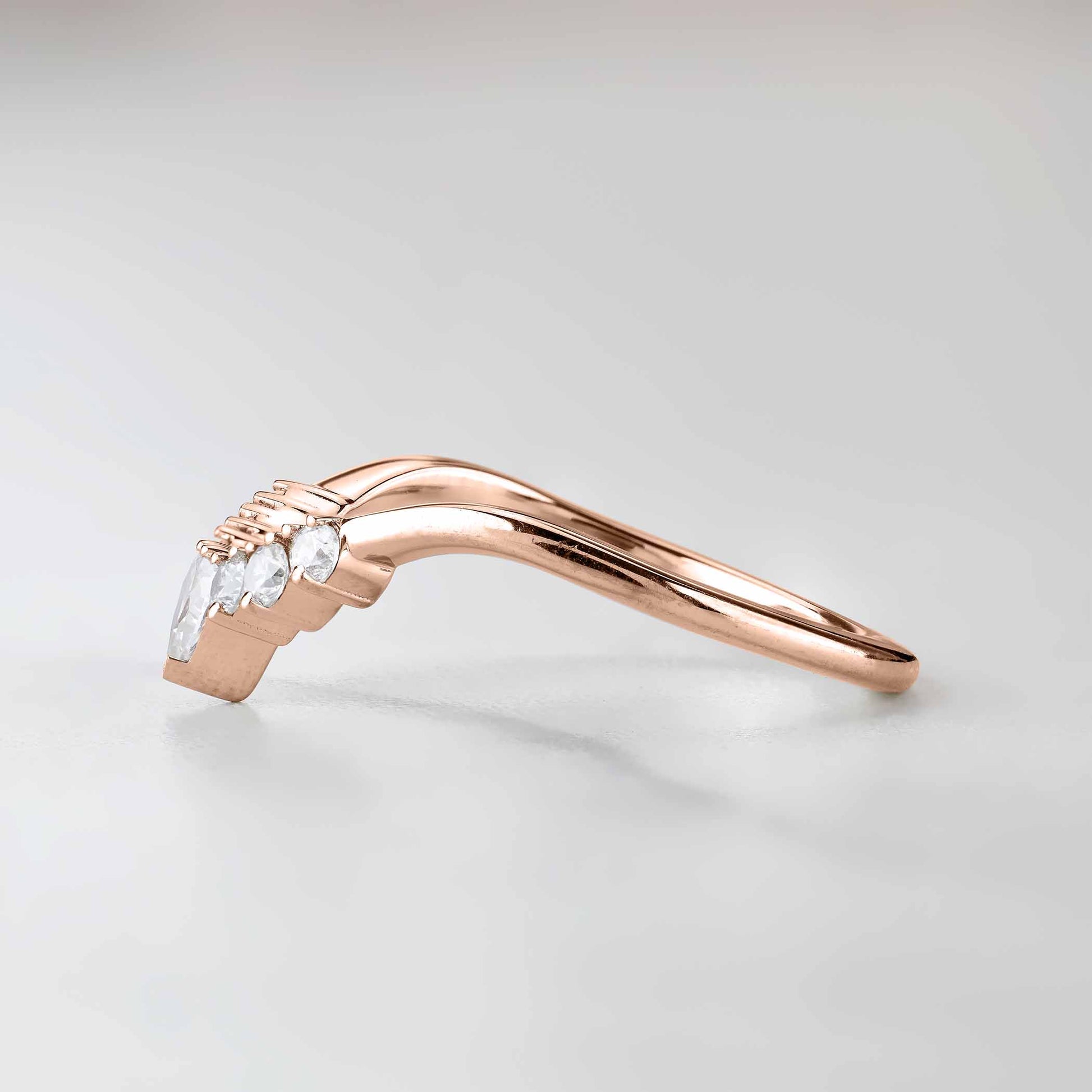 Diamond Wedding Band Enhancer Guard Stacking Promise Ring