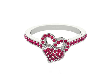 SOLID 10K GOLD HEART RING