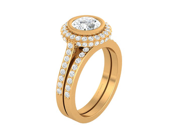 1.90CTTW DIAMOND WEDDING RING SET