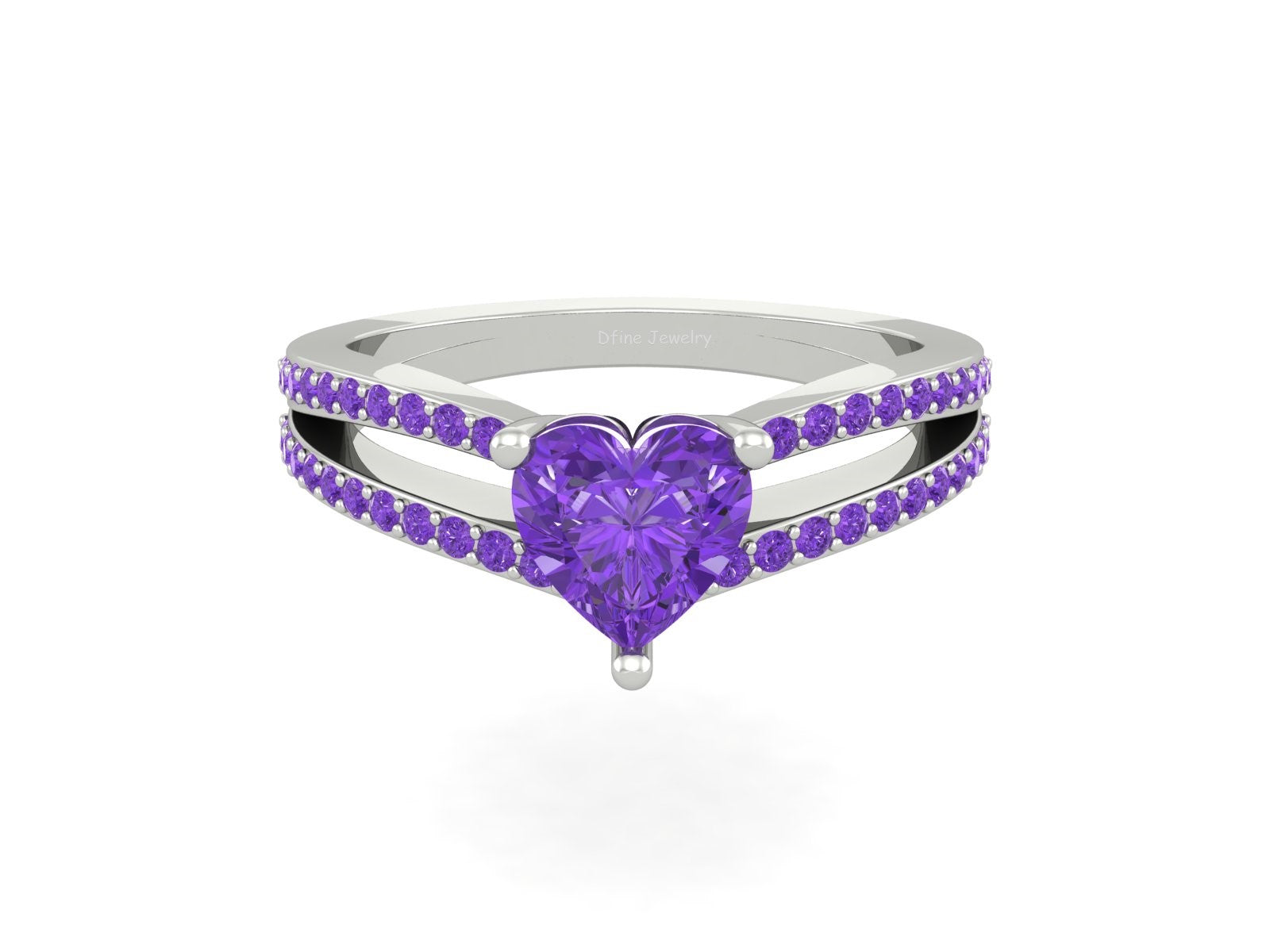 PURPLE AMETHYST ENGAGEMENT RING