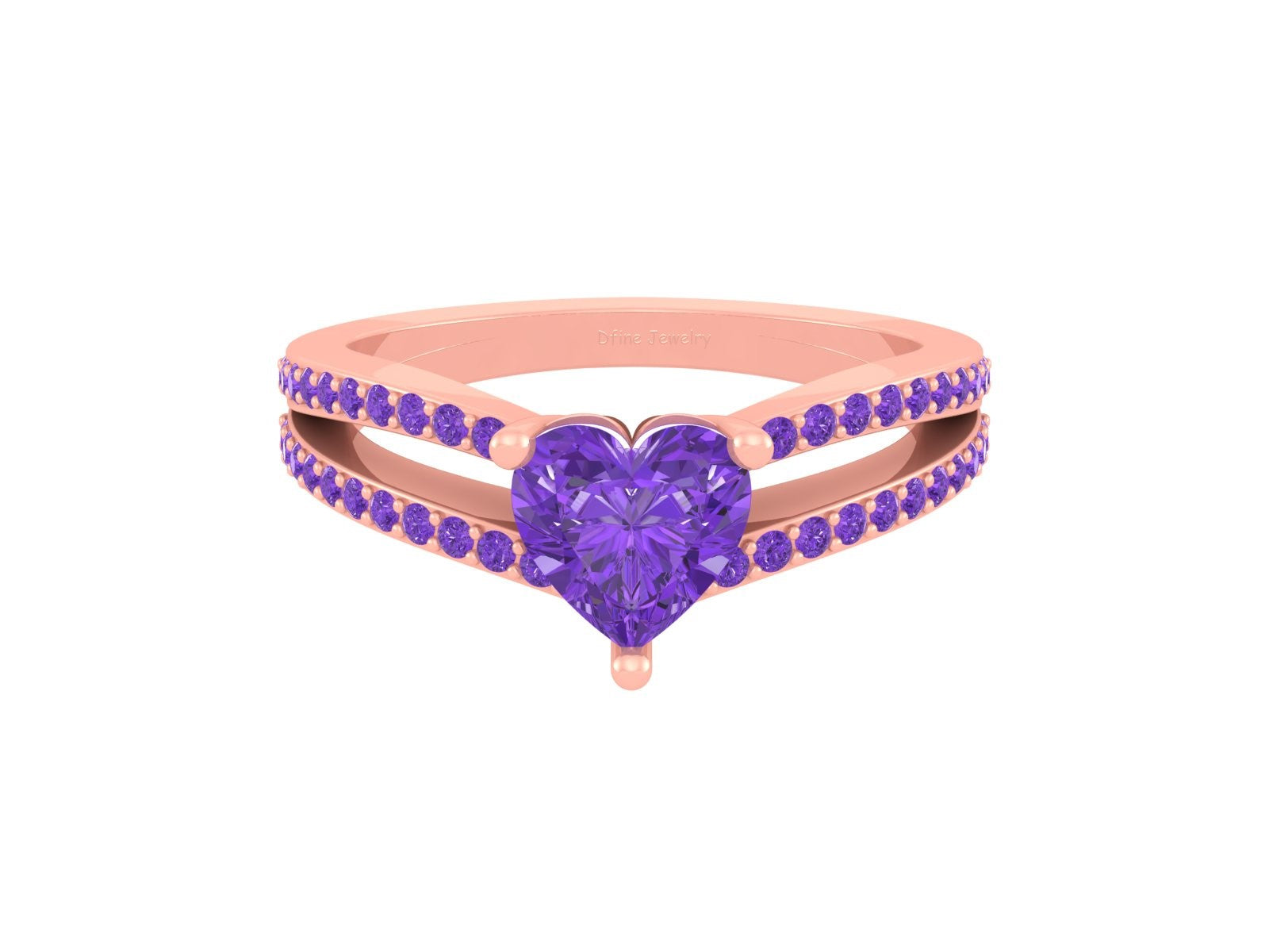 PURPLE AMETHYST ENGAGEMENT RING