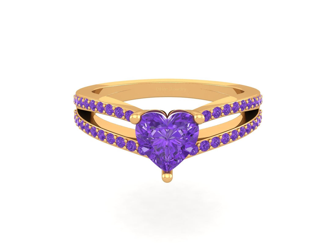 PURPLE AMETHYST ENGAGEMENT RING