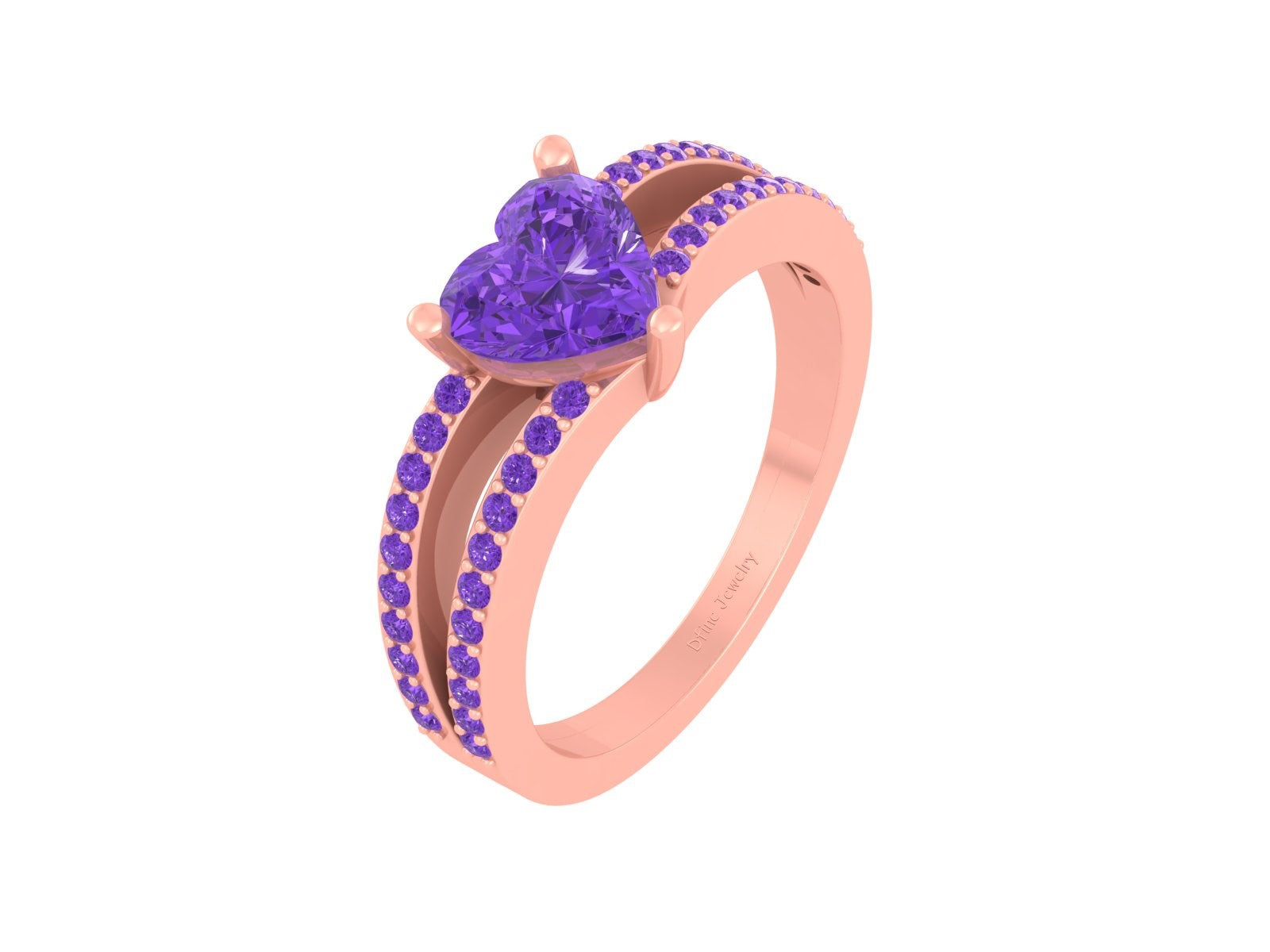 PURPLE AMETHYST ENGAGEMENT RING