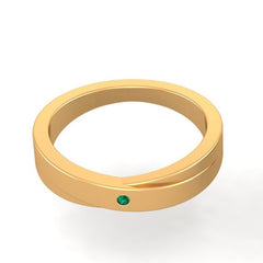 Solid 14k Gold Wedding Band For Her Anniversary Band Gift For Her