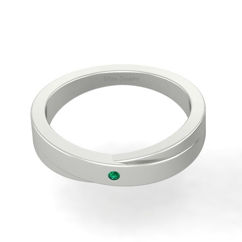 SOLID 14K GOLD WEDDING BAND FOR HER