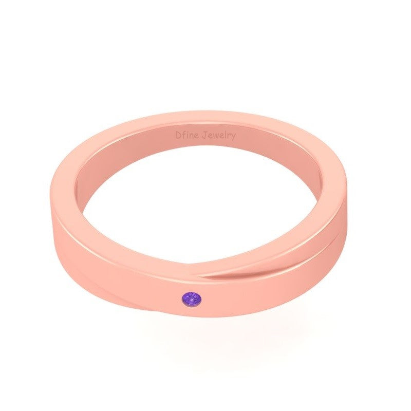 PURPLE DIAMOND ENGAGEMENT BAND