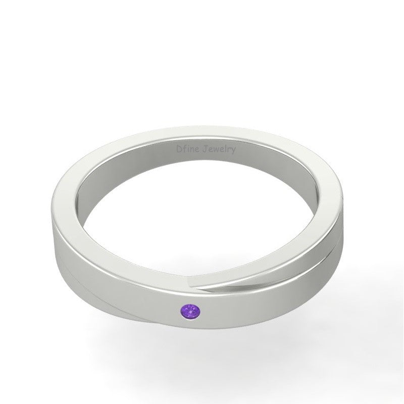 PURPLE DIAMOND ENGAGEMENT BAND