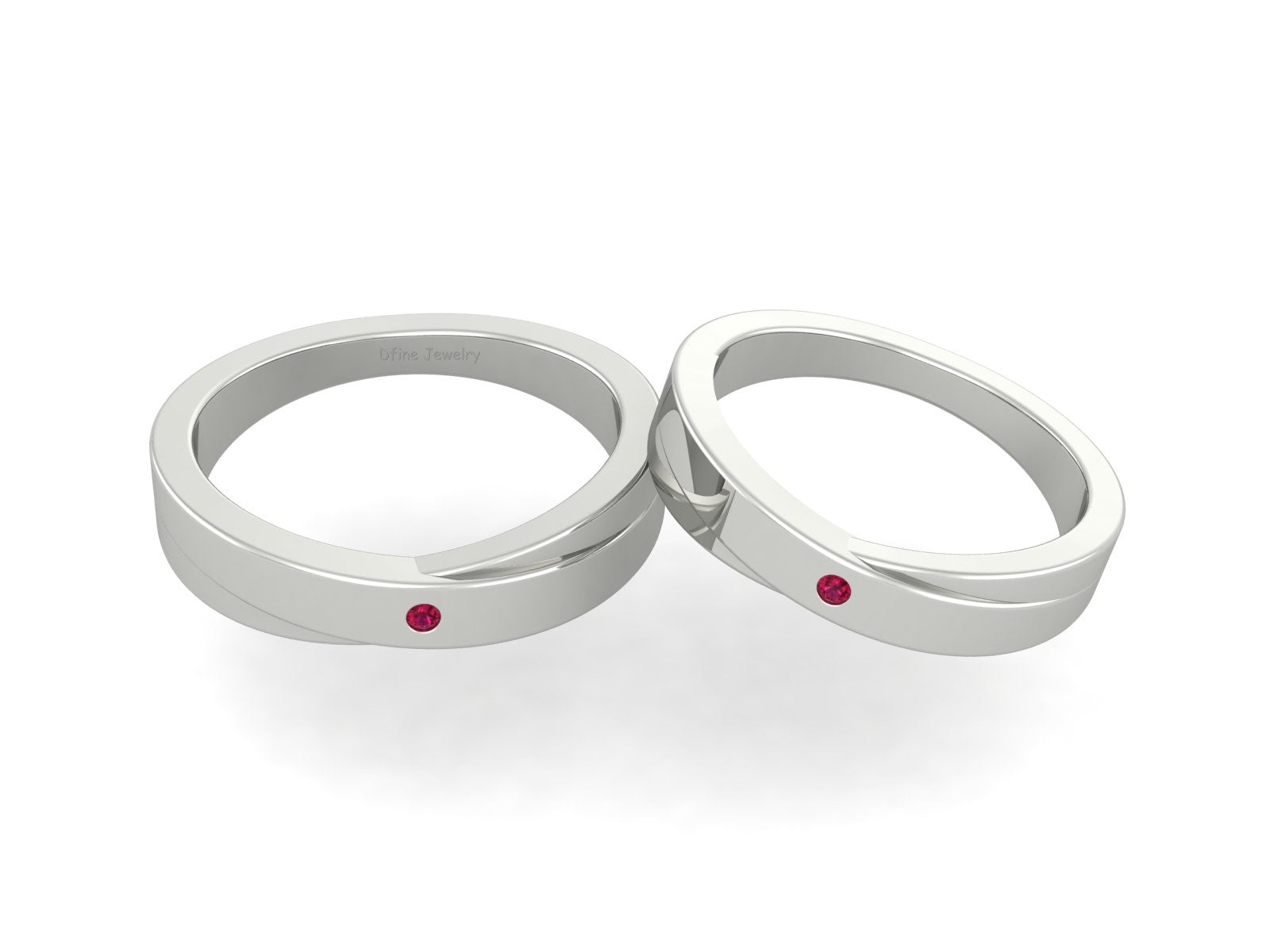 BRIDE AND GROOM WEDDING BAND SET
