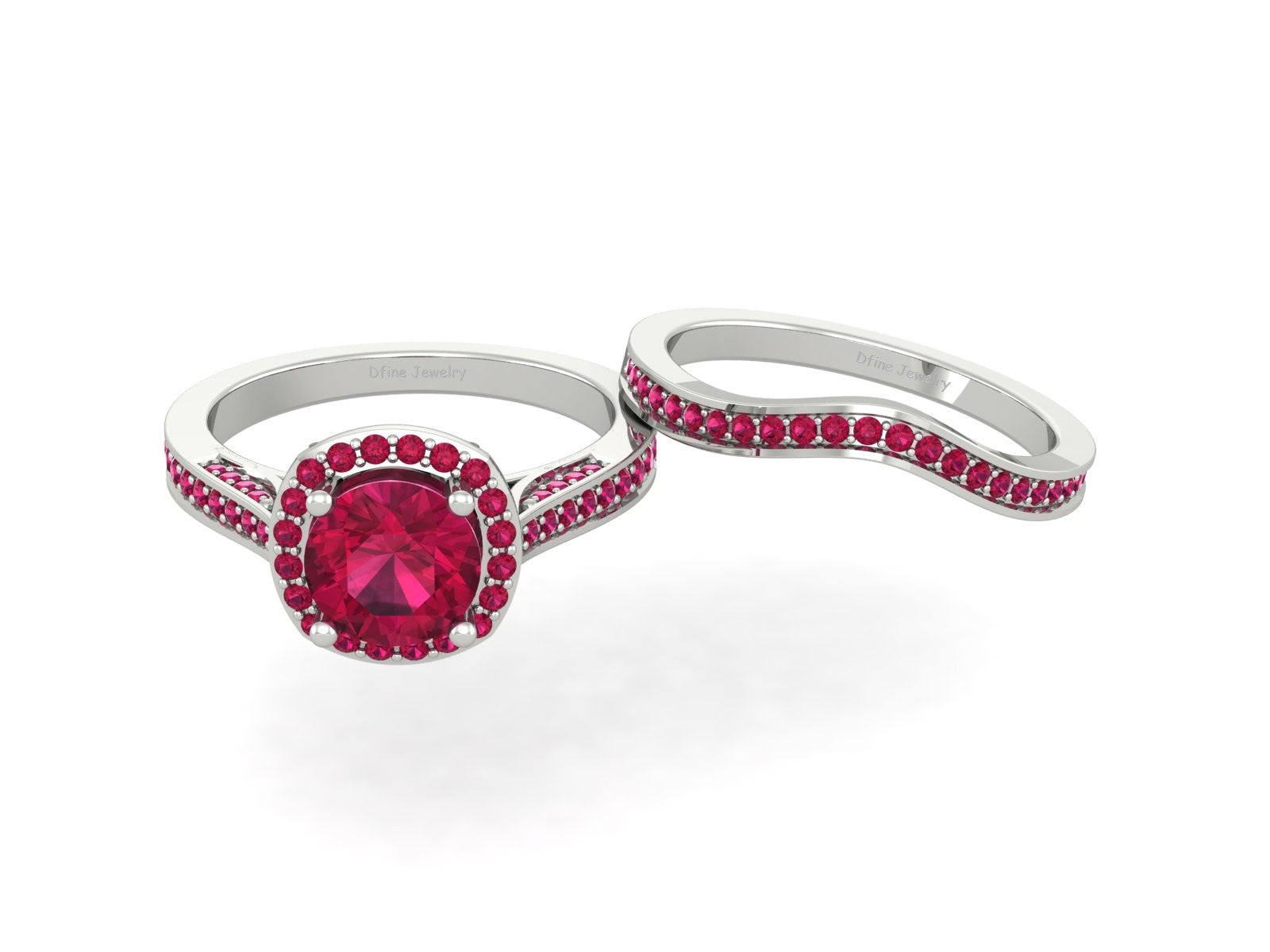 HALO ENGAGEMENT RING BAND SET