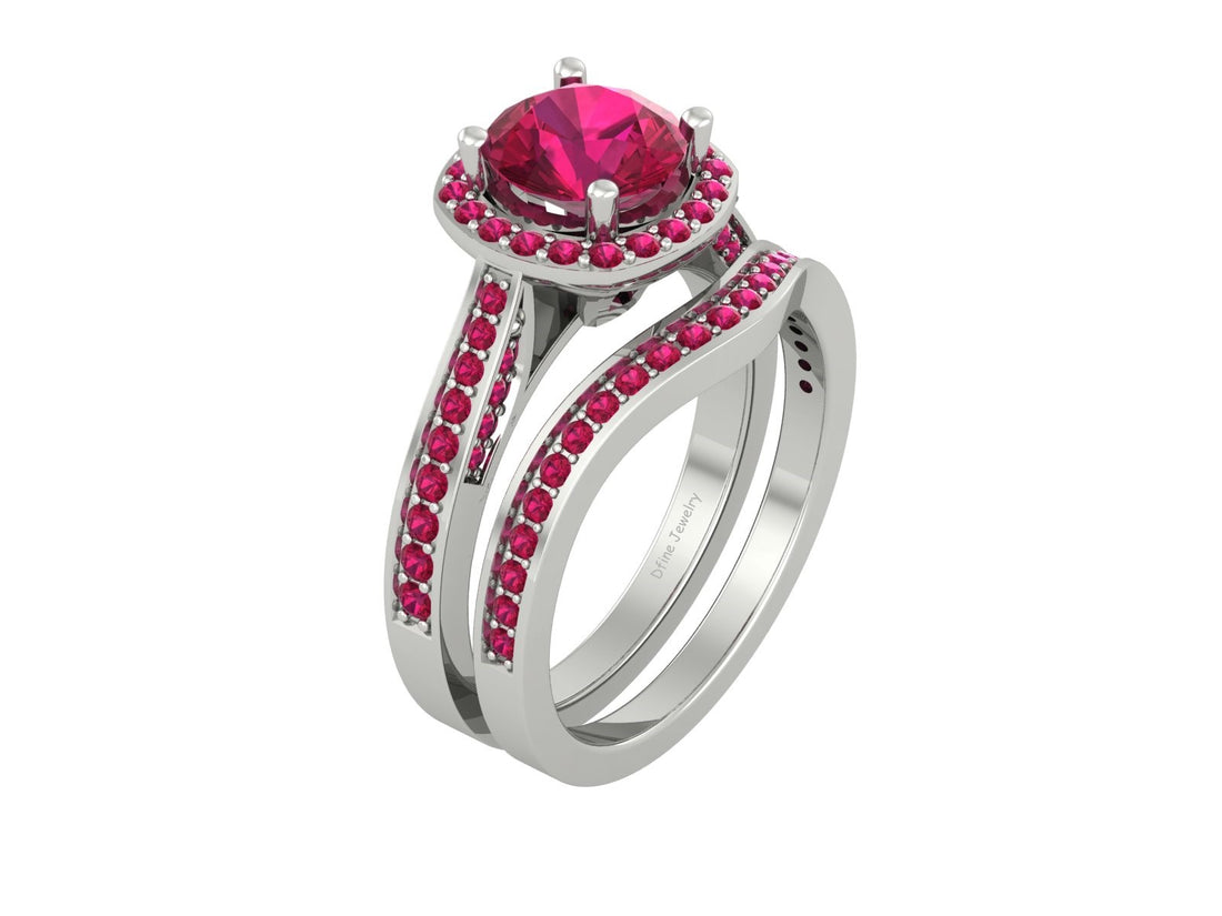 HALO ENGAGEMENT RING BAND SET