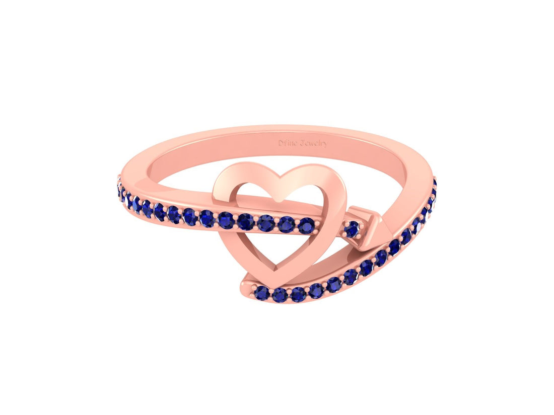 MADLY LOVE HEART ARROW RING