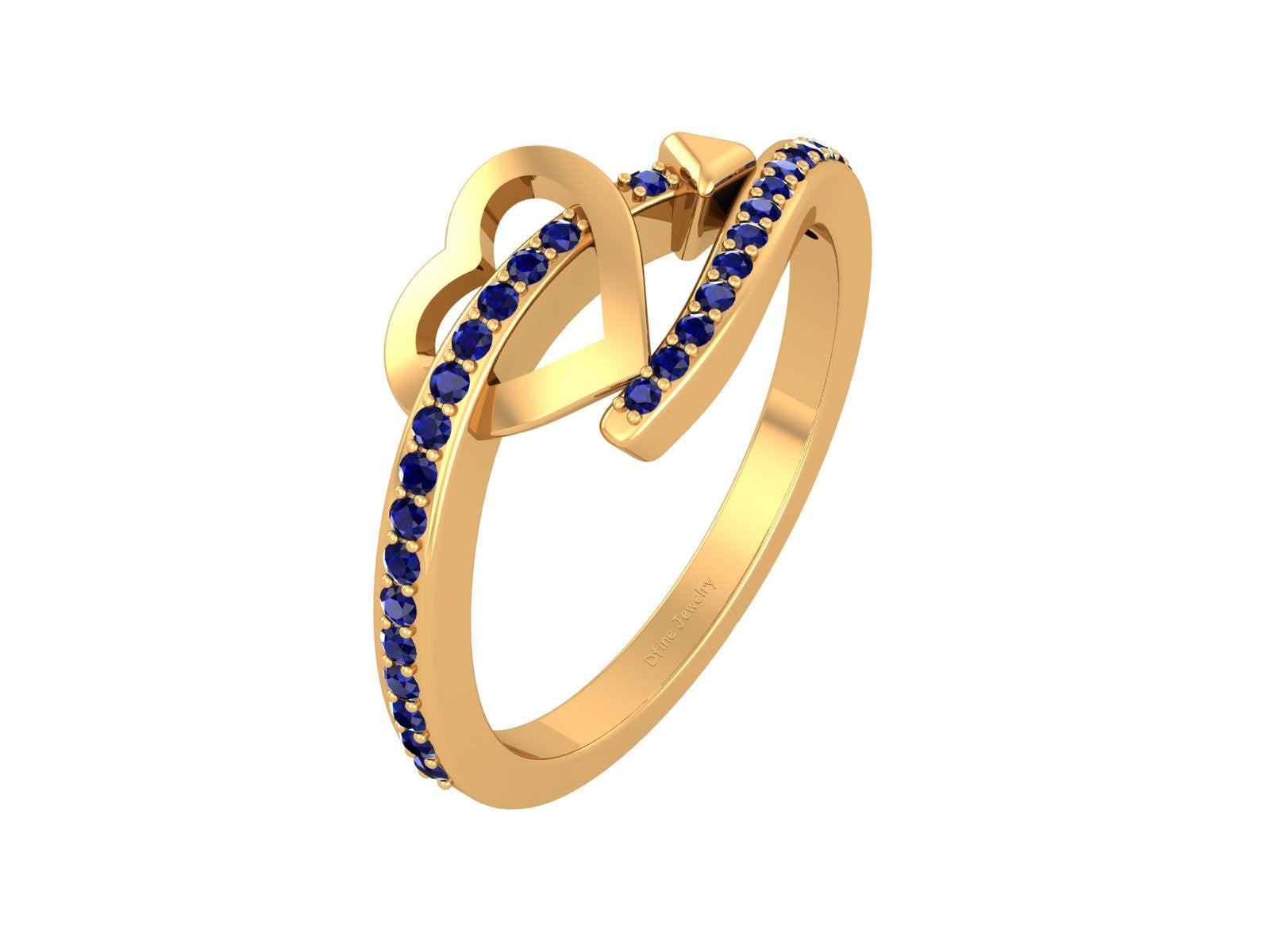 MADLY LOVE HEART ARROW RING