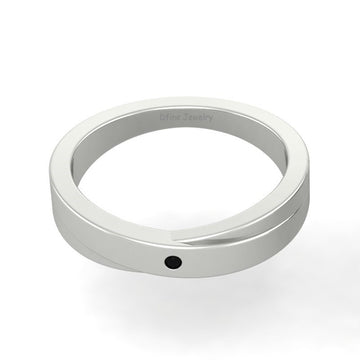SOLID 14K WHITE GOLD WEDDING BAND