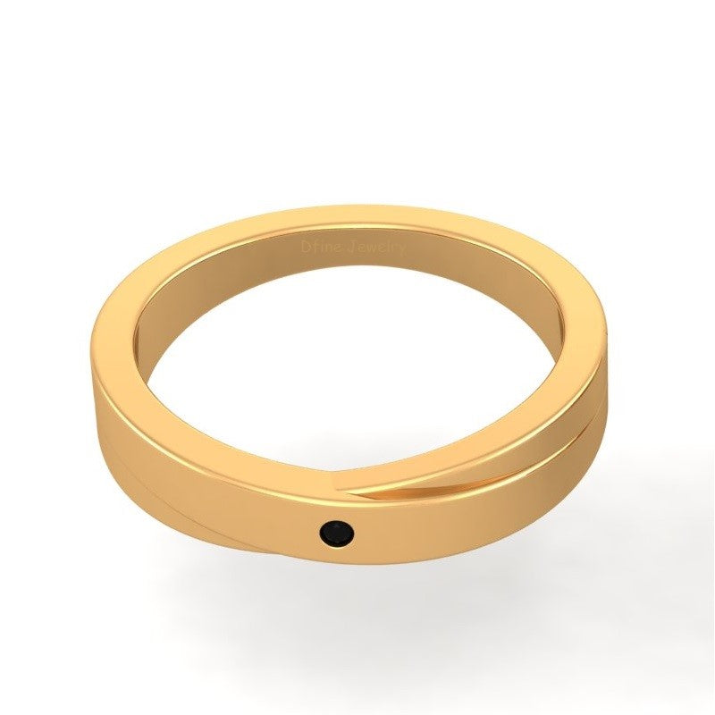 SOLID 14K WHITE GOLD WEDDING BAND