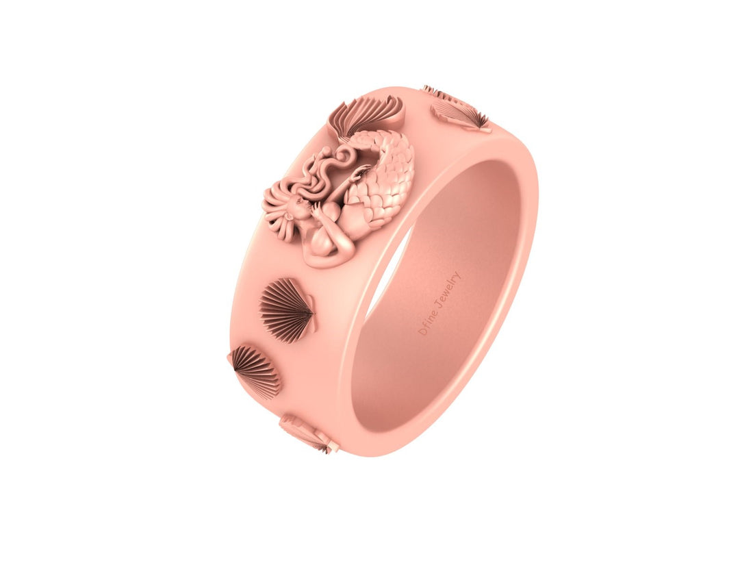 MERMAID SCALLOP SHELL RING