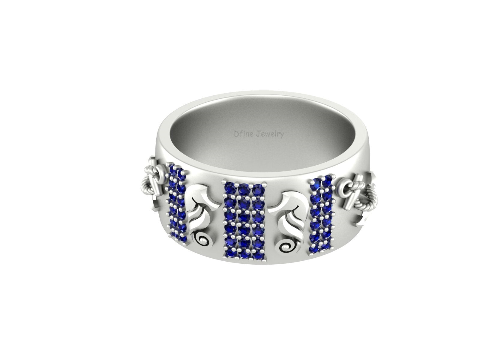 NAUTICAL ROPE ANCHOR SAILOR RING
