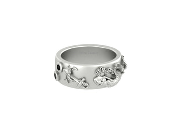 MERMAID ANCHOR BAND SILVER