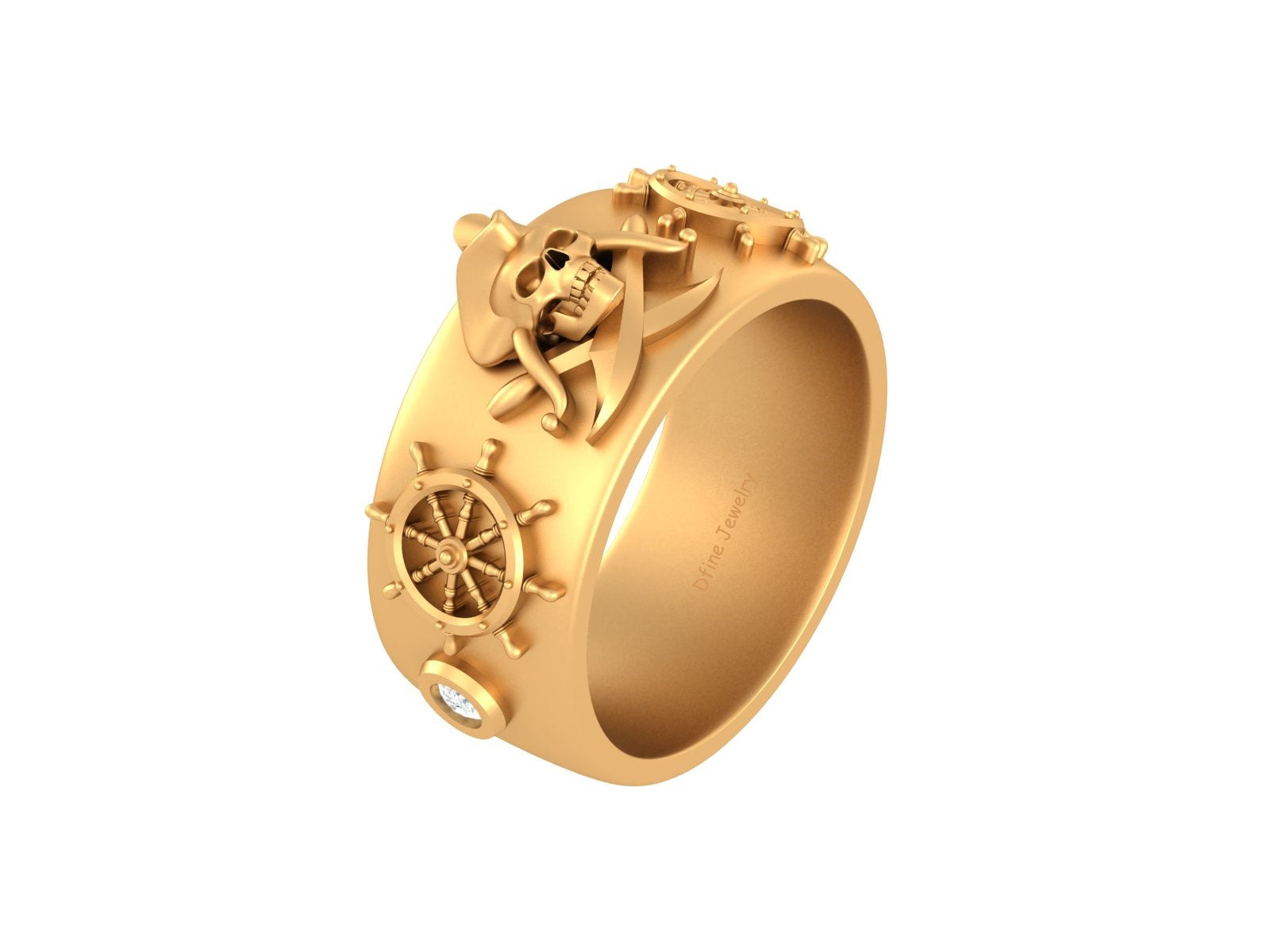 NAUTICAL PIRATES WEDDING BAND