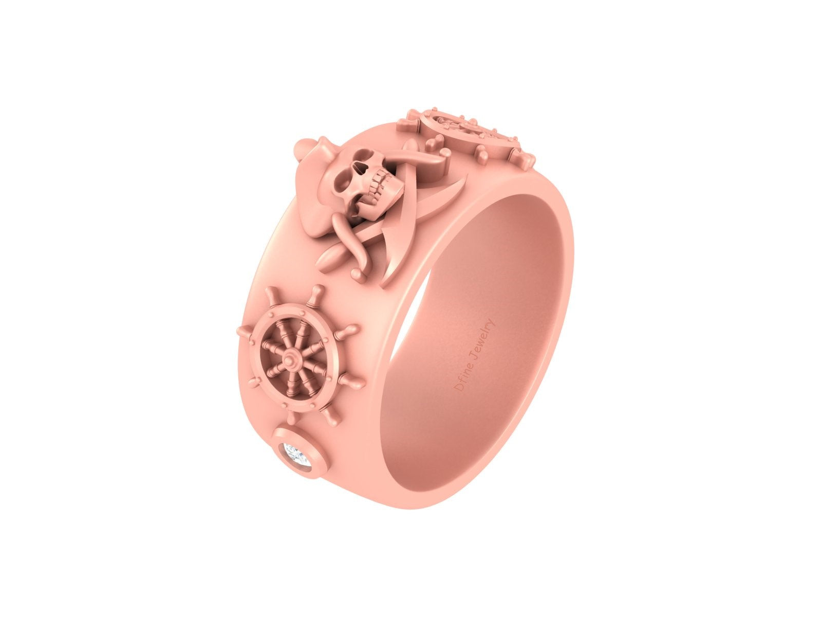 NAUTICAL PIRATES WEDDING BAND