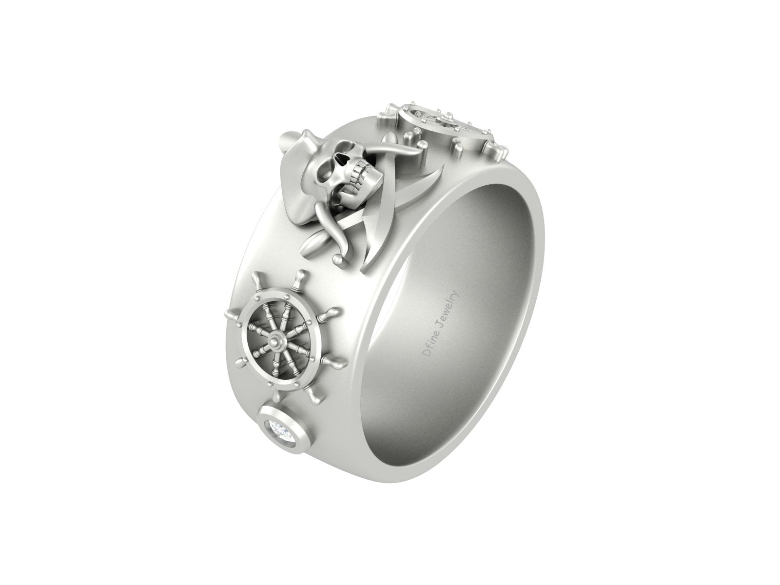NAUTICAL PIRATES WEDDING BAND