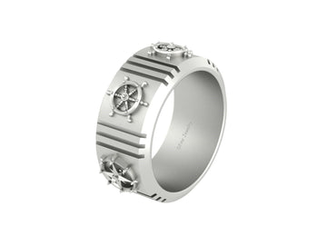 NAUTICAL WEDDING BAND FOR MEN'S