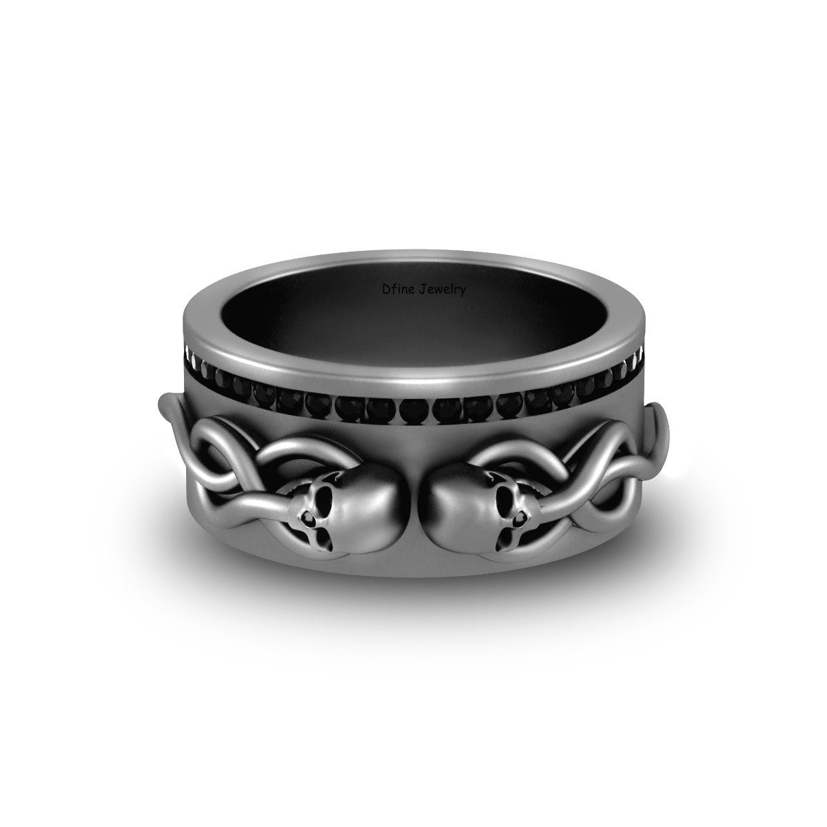 SKULL AND SNAKE RING