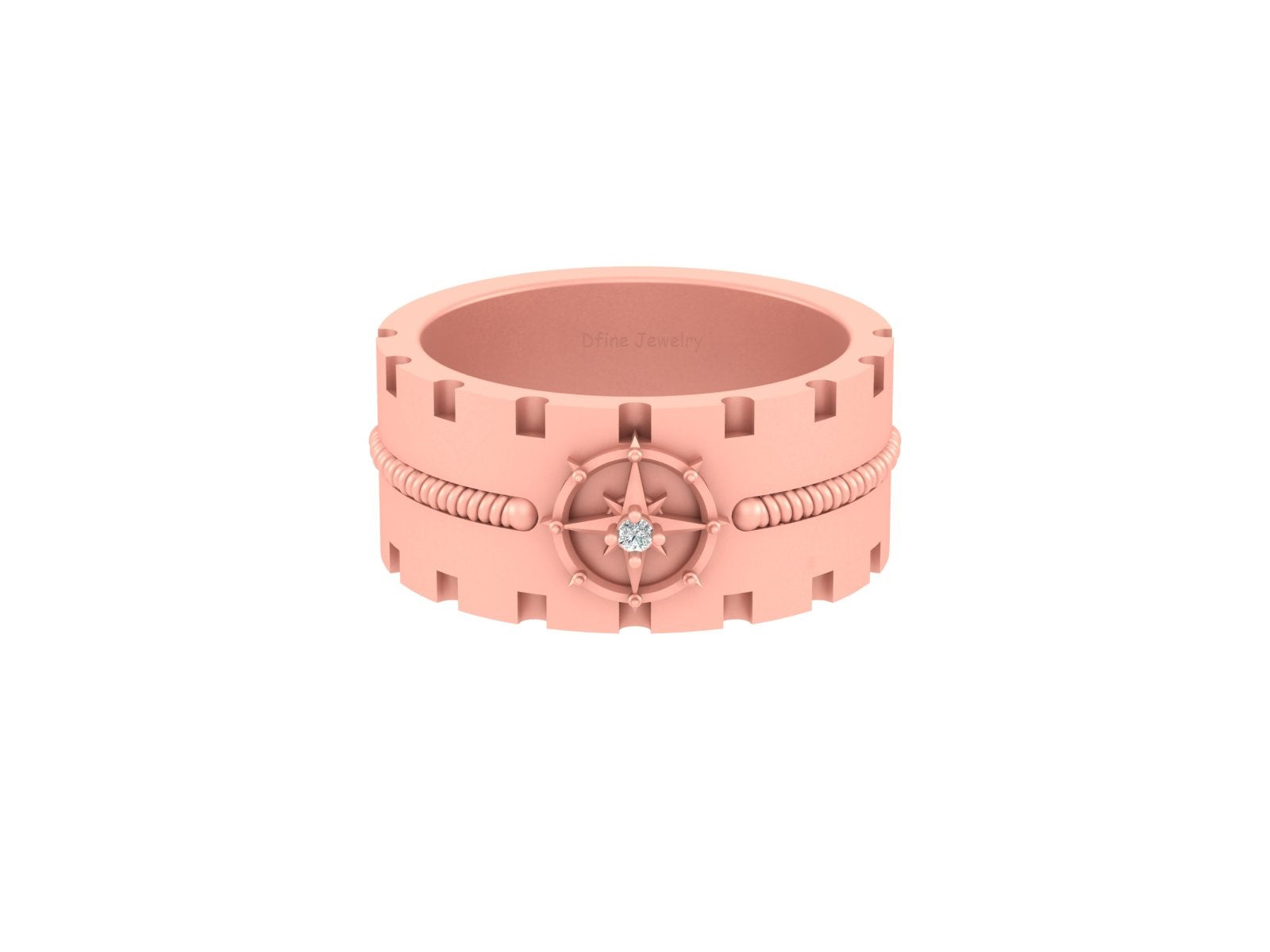 NAUTICAL ROPE COMPASS RING