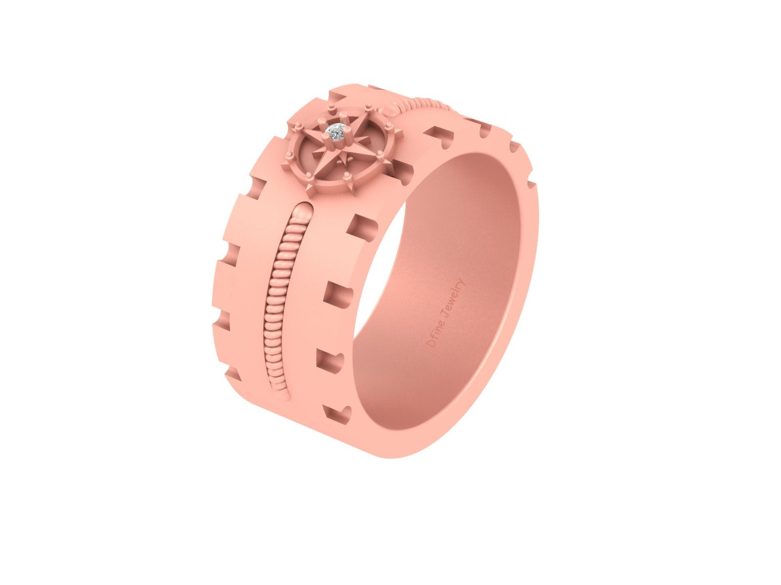 NAUTICAL ROPE COMPASS RING