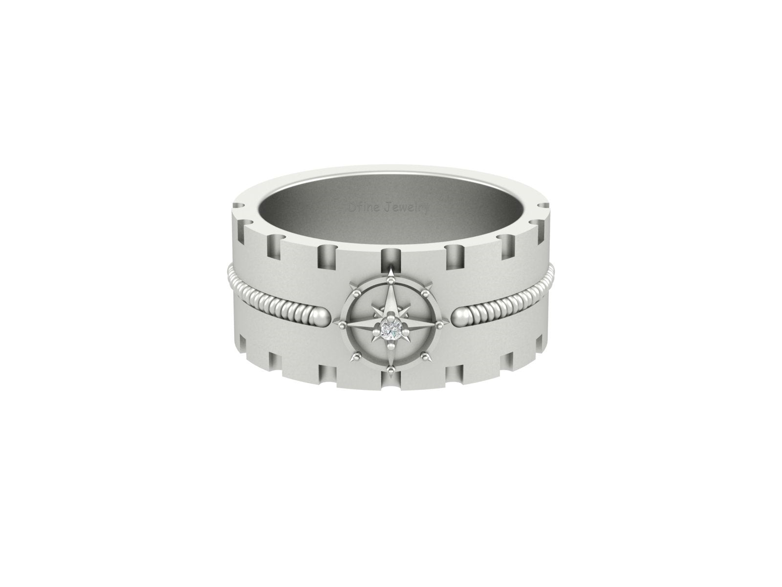 NAUTICAL ROPE COMPASS RING
